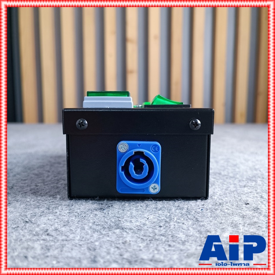 TECHCRON BOX-4VA ปลั๊กเขียว จอเขียว บล็อกปลั๊กไฟ กล่องปลั๊กไฟ วัสดุทำจากเหล็ก มีหน้าจอแสดงผล โวลท์ แอมป์ กล่องปลั๊กพ่วง 4 ช่อง แถมฟรี ปลั๊กเพาเวอร์คอน BOX 4 VA BOX4VA เอไอ-ไพศาล
