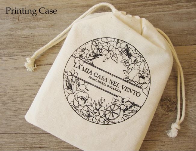 ถุงผ้ากระสอบ ถุงผ้าดิบ ผ้าฝ้าย ผ้าลินิน สีครีม หูรูดบน สกรีน logo ได้ ถุงผ้าออกแบบเองได้ 158251