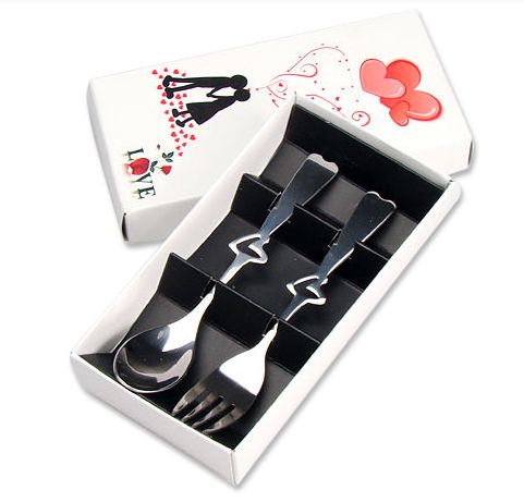 Set ช้อน ส้อม ของชำร่วยงานแต่งงาน สินค้าพร้อมกล่องใส่ เข้าชุด no 84997
