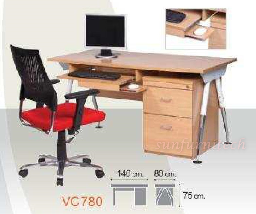 โต๊ะคอมพิวเตอร์ ขนาด 80x140*75 cm. VC รุ่น VC-780
