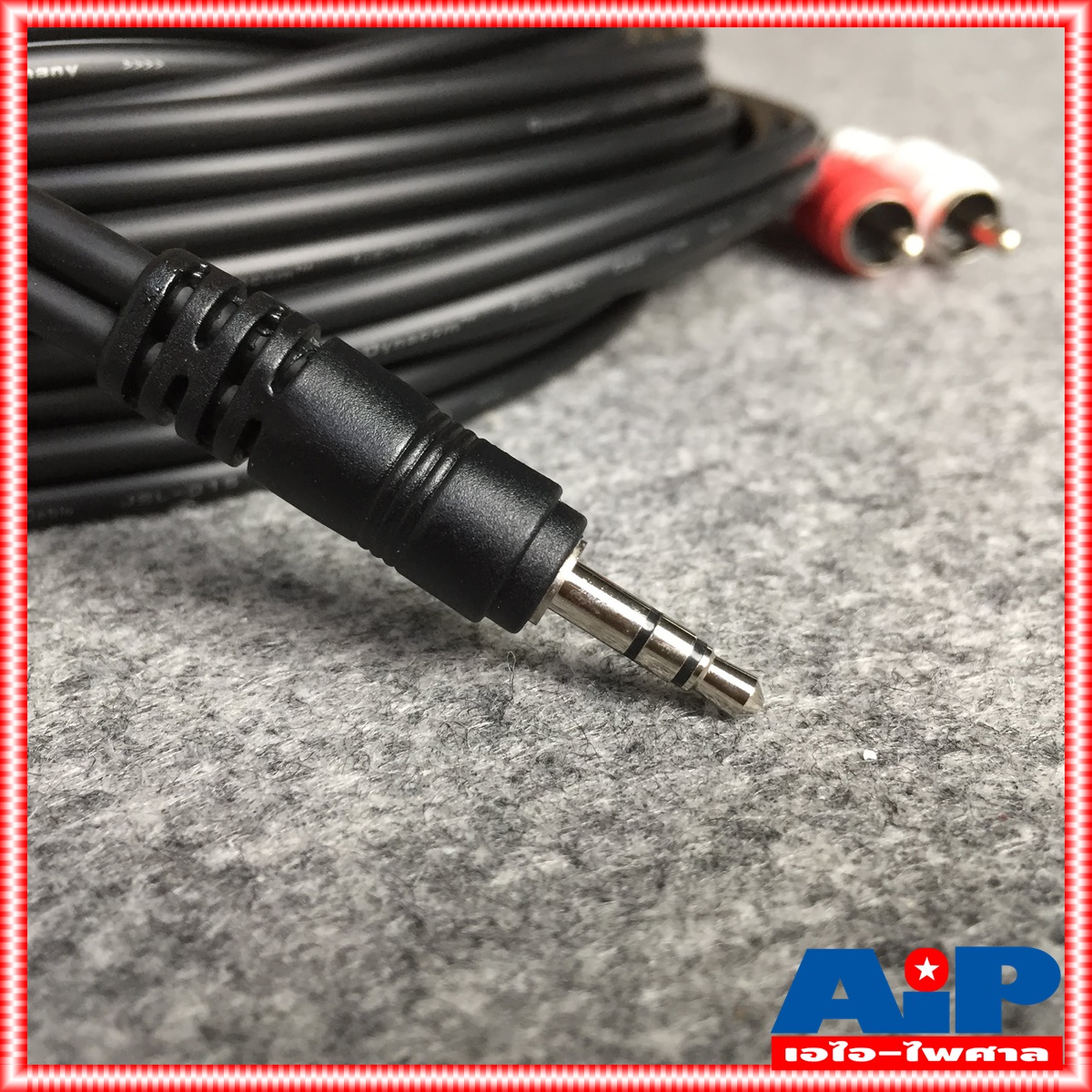 ยาว10เมตร สายสัญญาณสเตริโอ TRST 3.5 to RCA 2 หัว DYNACOM J015-7 สาย P.TR-ST - P. RCA x2 สาย TR-ST ออก RCA x2 10M