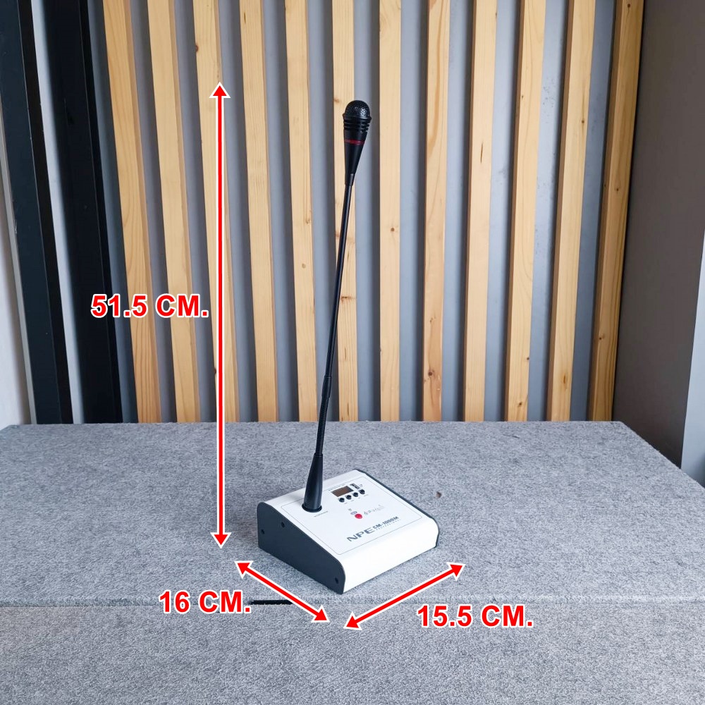 NPE CM-1000M CHIME MIC ไมค์ตั้งโต๊ะ ประชาสัมพันธ์ เอ็นพีอี ไมค์ประกาศ มีปุ่มเสียงพูด/ระฆัง CM 1000M CM1000M เอไอ-ไพศาล