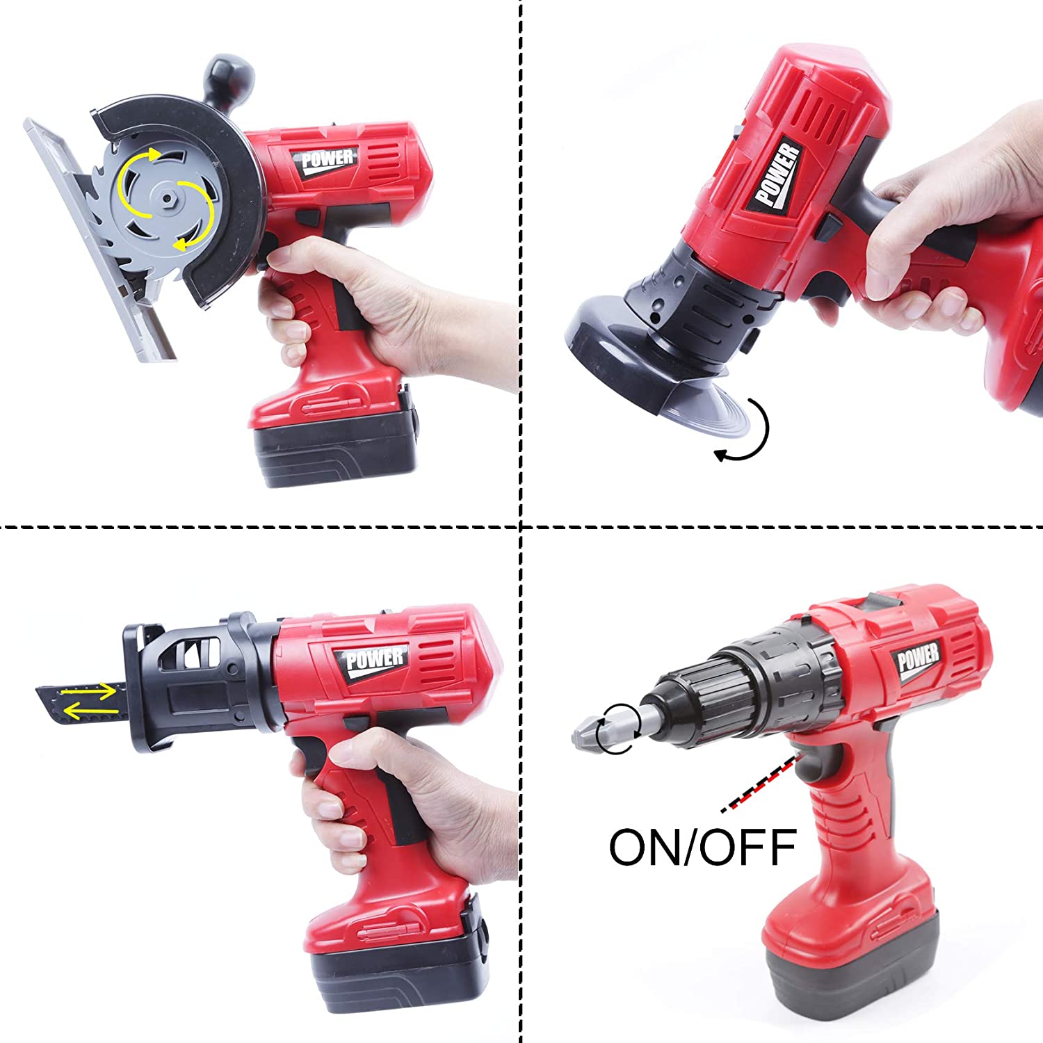 T1465 ของเล่นเครื่องมือช่างสว่านใส่ถ่าน