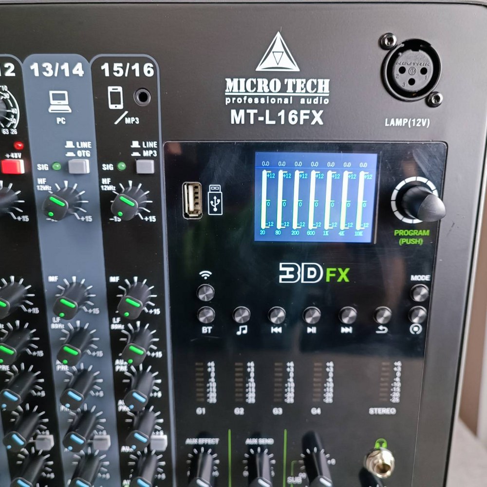 MICROTECH MT-L16FX mixer มิกเซอร์ 16 แชลแนล บลูทูธ เอฟเฟกต์ MT L16FX ไมโครเทค MTL16FX เอไอ-ไพศาล