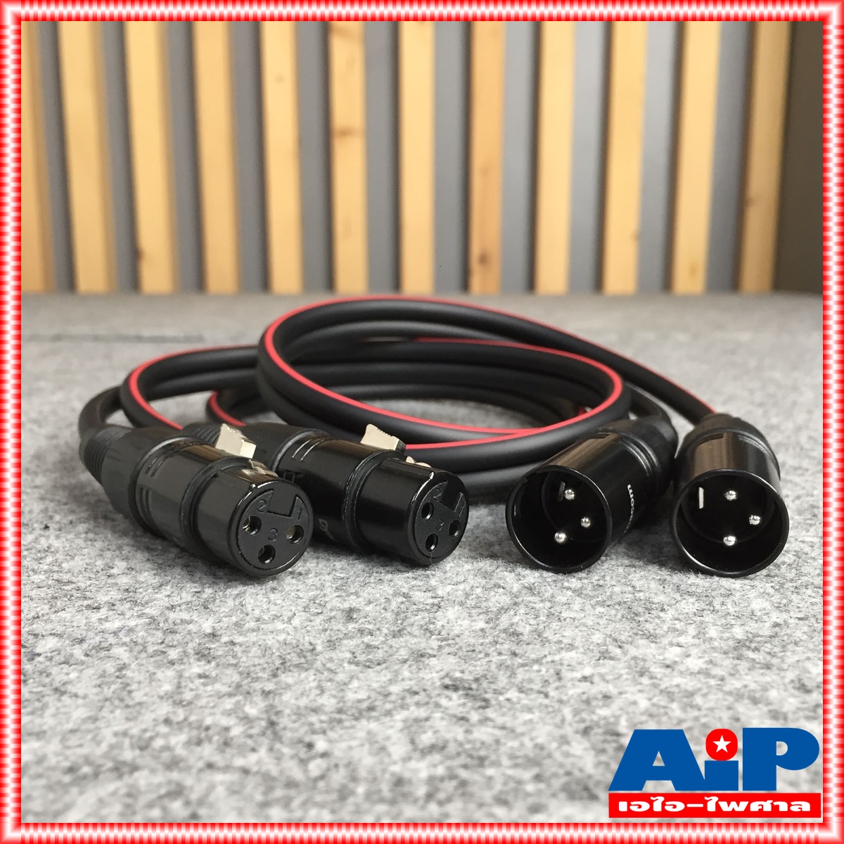 1เมตร DYNACOM สายP.CANNON-J.CANNONข้างละ2หัว 1M J2049-6 สายดำ สายสัญญาณเสียง XLR Male To XLR Female (ผู้เมีย) Mic Cable ยาว 1 เมตรXLR-XLR ผู้เมียคู่ XLRจะมีสีเงินและสีดำขึ้นกับล็อตการผลิต