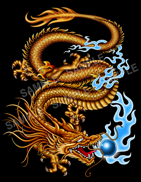 ลายฮาฟโทนแนวมังกร