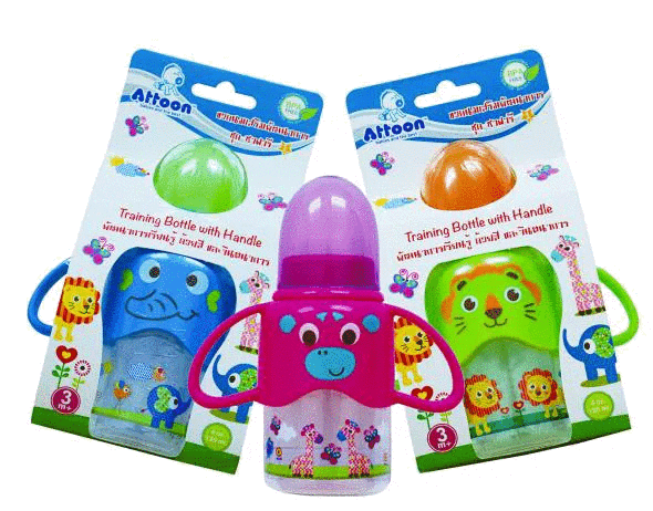 101801 ขวดนมattoon มีหูจับ 4 oz ขวดละ