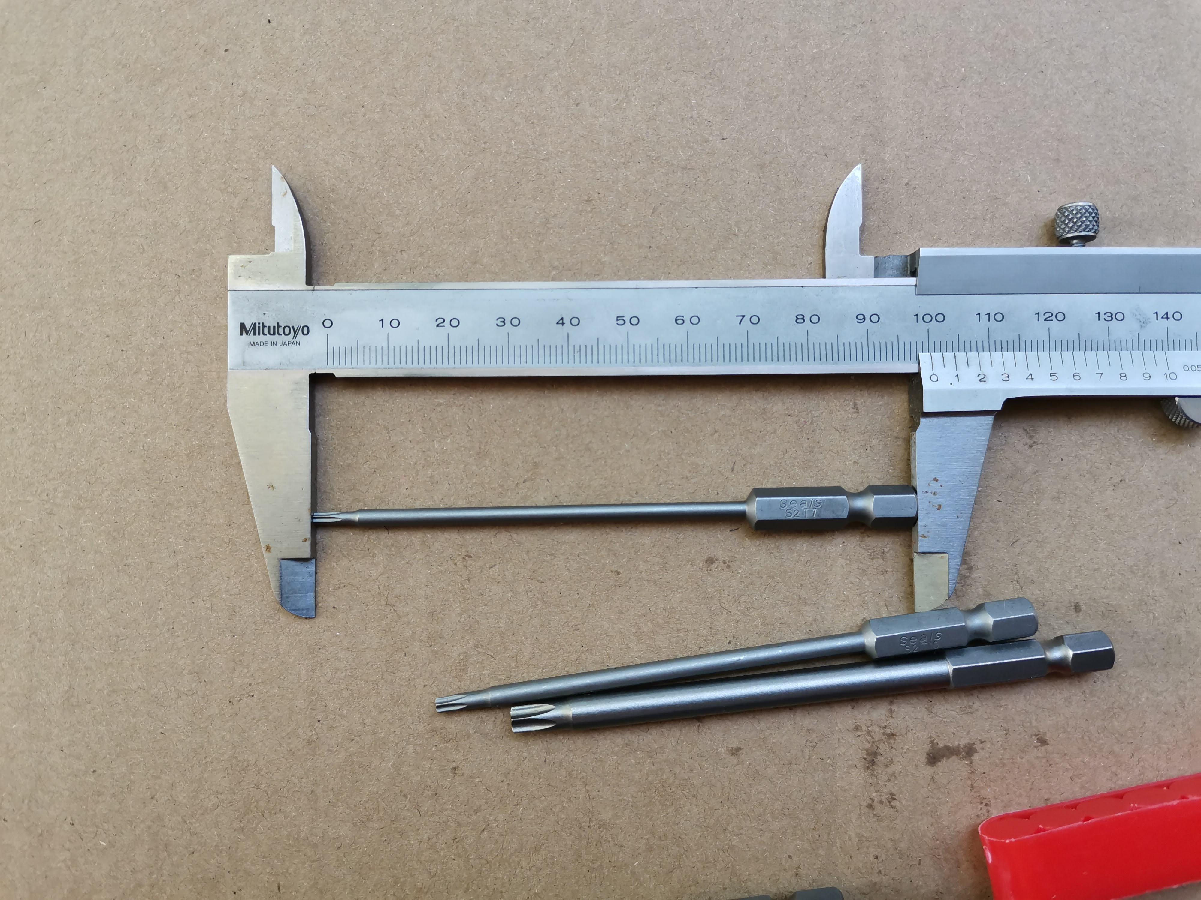 ไขควงหัวดาว Security Torx set แบบมีรู ดอกไขควง สำหรับใช้กับสว่าน เข้าที่แคบ ก้านยาวพิเศษ 100มม เหล็ก S2 แบ่งจากแพ๊คใหญ่