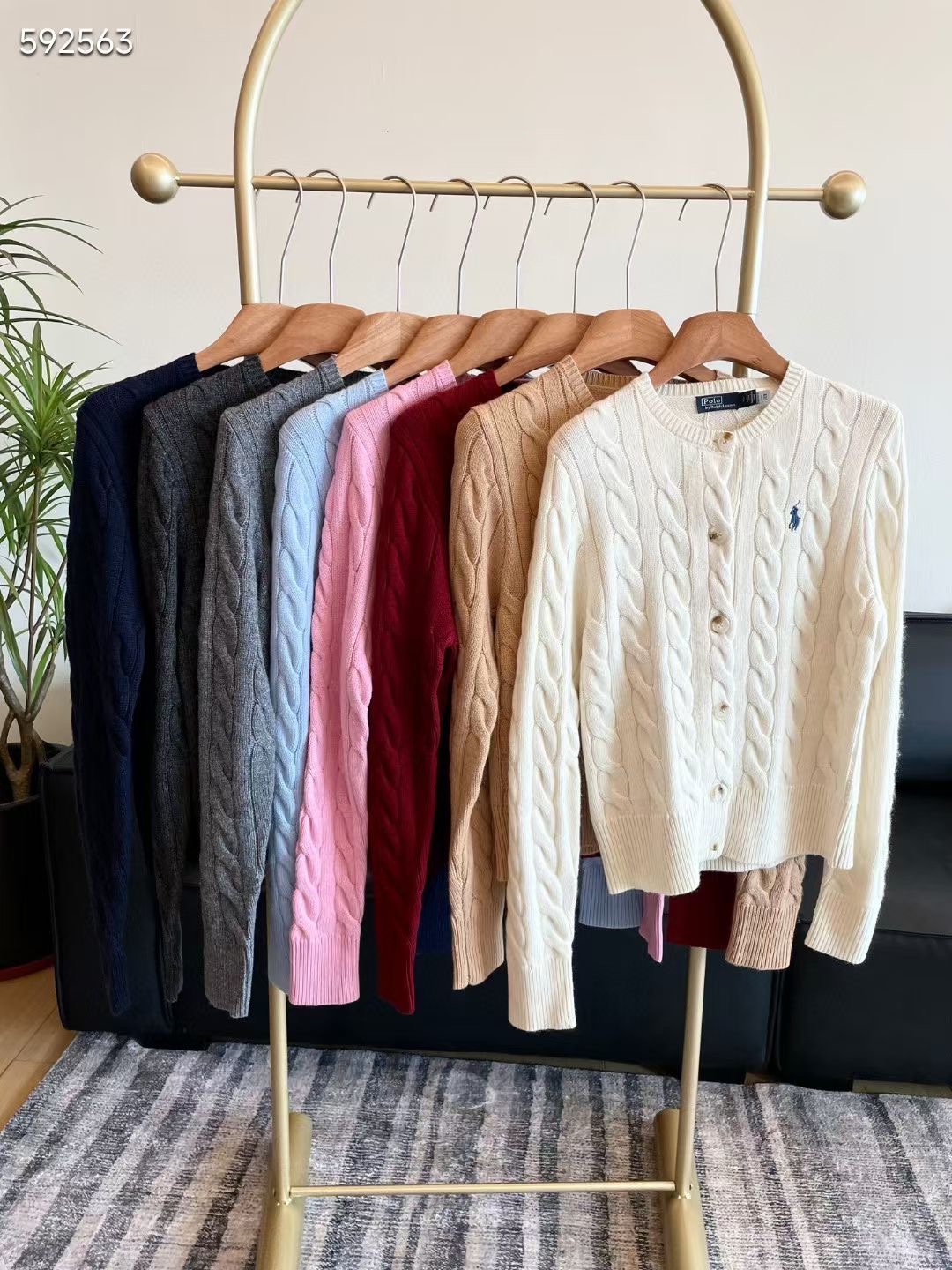 **C2** เสื้อ Polo Ralph Lauren Cable-Knit Wool-Cashmere Cardigan มี 8 สีให้เลือก สินค้าใหม่ ของแท้