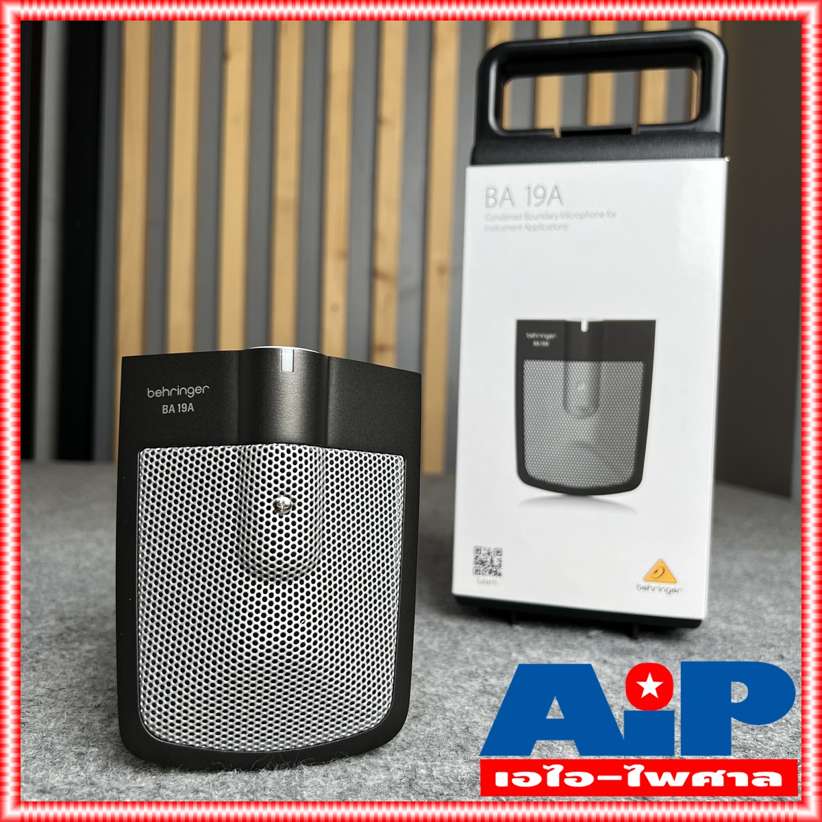 BEHRINGER BA19A ไมค์กระเดื้อง Condenser Boundary Microphone for Instrument Applications BA 19 A BA-19A ไมค์กลอง สินค้าของแท้ ประกันบูเซ่ ไมค์จ่อกระเดื่อง เอไอ-ไพศาล +++