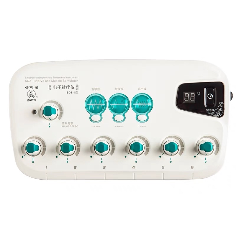 เครื่องกระตุ้นไฟฟ้า ยี่ห้อHwato รุ่นSDZ-II สีเขียว เครื่องนวดฝังเข็ม TENS มีใบรับรองCE