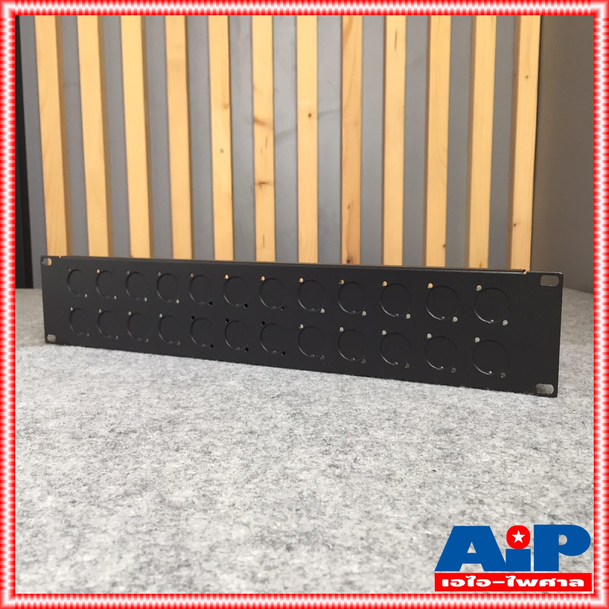 NPE XLR PANEL 2U 24ch แผ่นยึด RACK อุปกรณ์ ประกอบ แร็ค แผ่นปิดแร็ค2U แผ่นเหล็ก เอไอ-ไพศาล