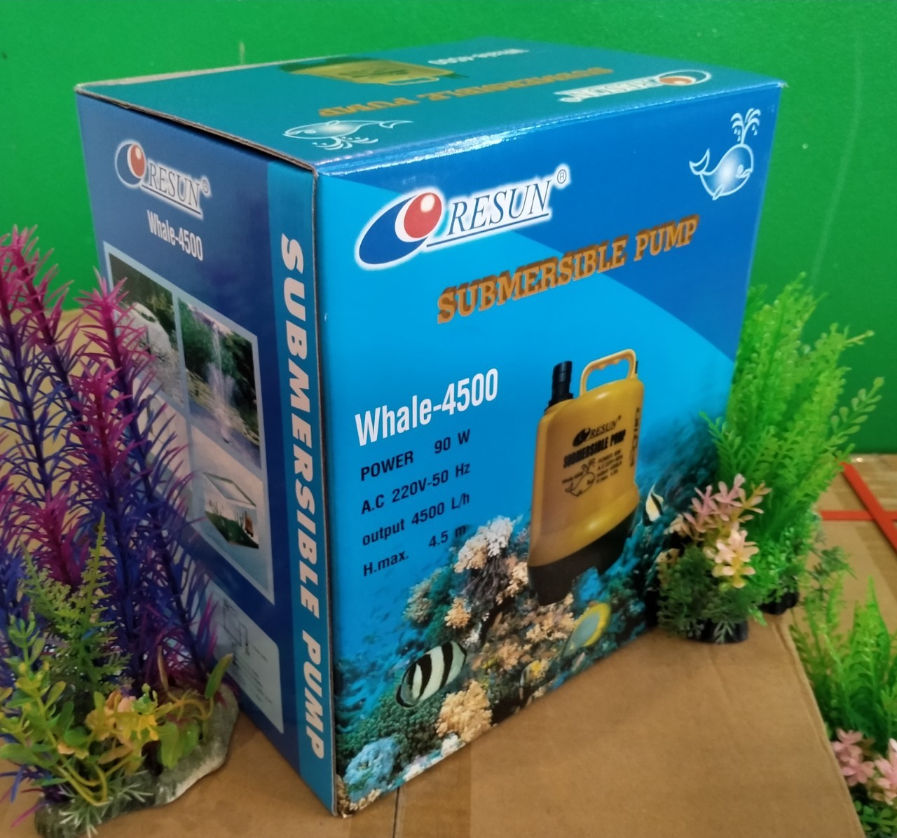 RESUN Whale-4500 ปั๊มไดโว่ 4,500L/H กำลังไฟฟ้า 90W.