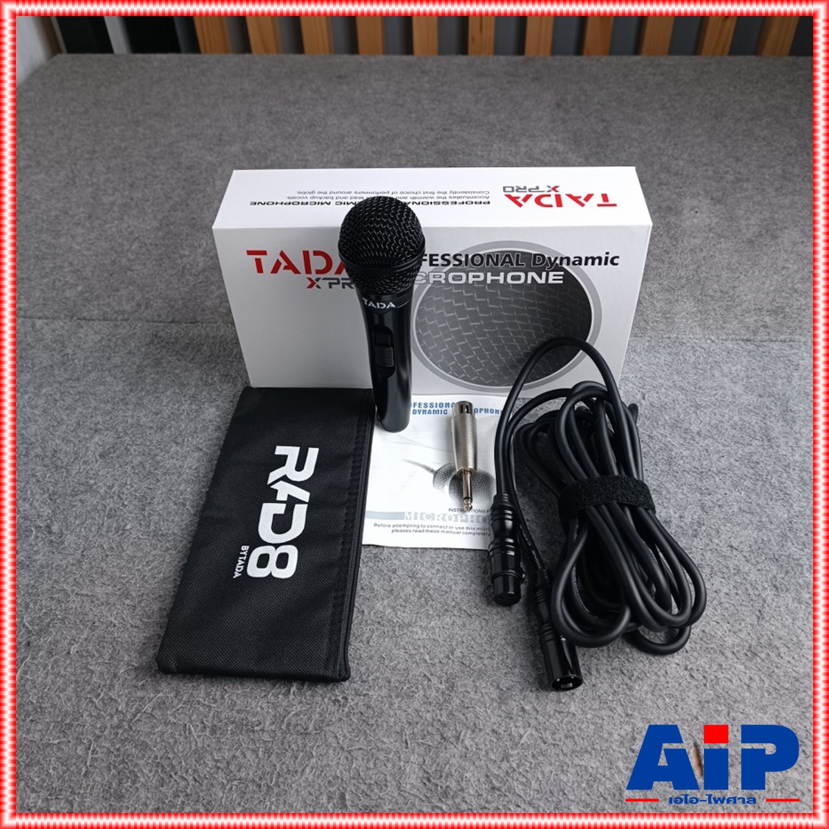 TADA RAD-8 ไมค์สาย ไมค์ไดนามิก RAD 8 RAD8 TA DA ไมค์คาราโอเกะ ไมค์ร้องเพลง แถมฟรี สาย 5 เมตร แจ็คทด ถุงเก็บไมค์ ธาดา เอไอ-ไพศาล