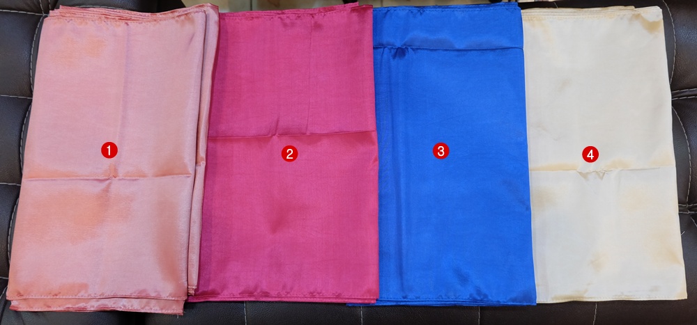 ผ้าสไบสี เนื้อดี (ไหมเกษตร)