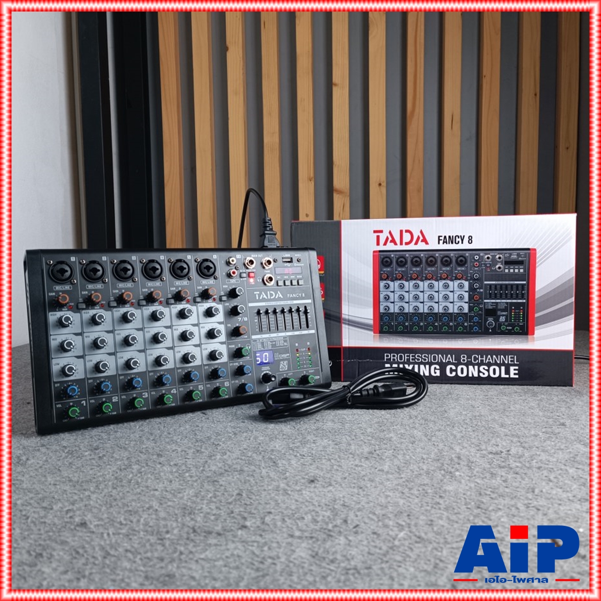 TADA FANCY-8 MIXER สีดำ มิกเซอร์ TADA FANCY 8 มิกเซอร์อนาล็อกขนาดเล็ก USB บลูทูธ พร้อมช่อง Line จำนวน 6 ช่อง เอไอ-ไพศาล