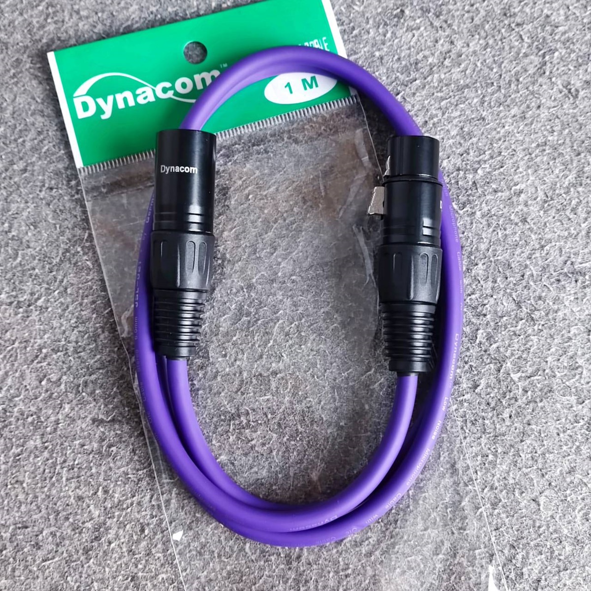 1เมตร สายP.XLRออกJ.XLR J021 dynacom สีม่วง สายสัญญาณ CANNON ผู้ ออก CANNON เมีย สาย บาลานซ์ เอไอ-ไพศาล