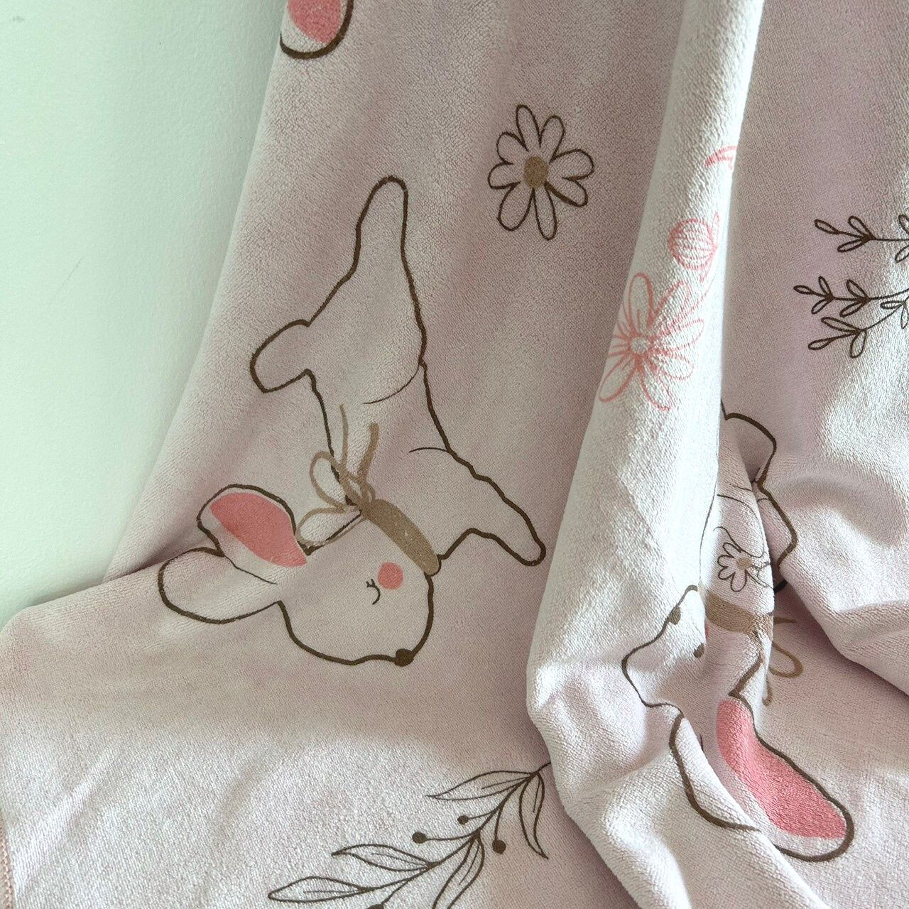 🍀HAVEN Towel Microfiber🍀ผ้าเช็ดตัว ผ้าขนหนู ไมโครไฟเบอร์ ขนาด 28*56 นิ้ว HAVEN แท้💯Mcp Rabbit Pink