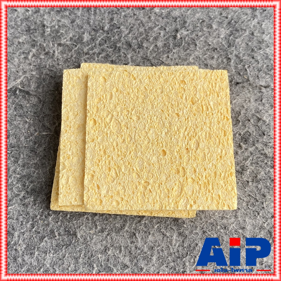 แพ็ค5อัน ฟองน้ำทำความสะอาดปลายหัวแร้งบัดกรี สี่เหลี่ยม แพ็คละ 5 ชิ้น ขนาด 65 x 65 mm. OL-SP-SQ ฟองน้ำ เช็ดปลายหัวแร้ง เอไอ-ไพศาล