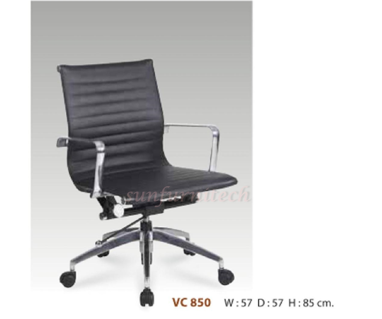 เก้าอี้ผู้บริหารเบาะหนังบาง, เก้าอี้สำนักงาน, เก้าอี้พนักพิงเตี้ย, เก้าอี้สำนักงานเบาะหนัง VC รุ่น VC-850
