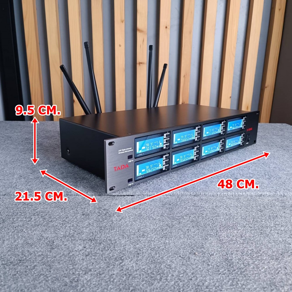 TADA U-1000G ไมค์ตั้งโต๊ะไร้สาย 8ตัว UHF มีระบบไมค์ประธาน ชุดไมค์ประชุมไร้สาย 8 ตัว พร้อมตัวรับสัญญาณ ธาดา U 1000G U1000G เอไอ-ไพศาล