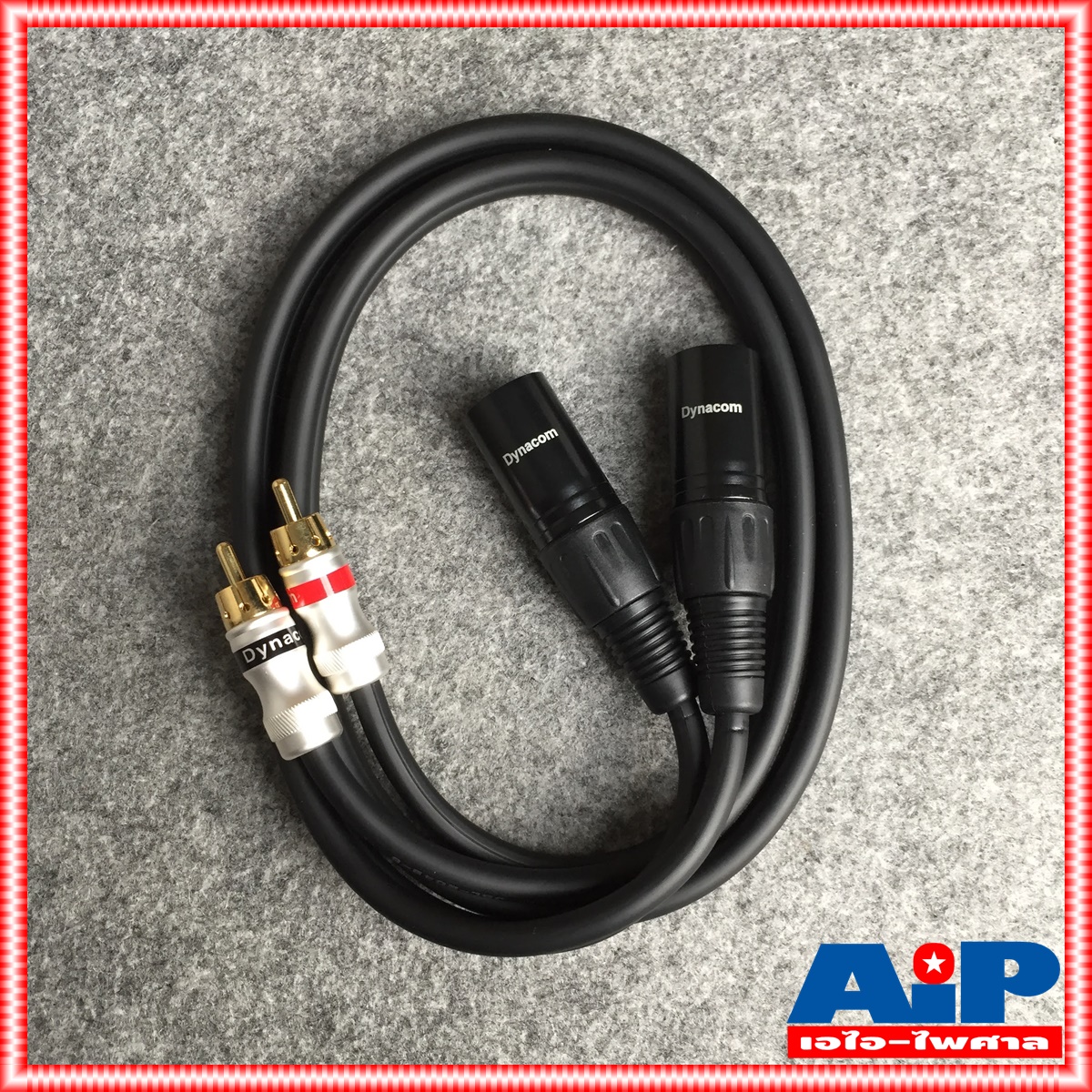1เมตร DYNACOM สายP.CANNON-P.RCAข้างละ2หัว 1M J2049-6 สายดำ สายสัญญาณเสียง XLR ผู้-RCA คู่ยาว 1เมตร XLR ผู้ + RCA ยาว1เมตร XLRจะมีสีเงินและสีดำขึ้นกับล็อตการผลิต