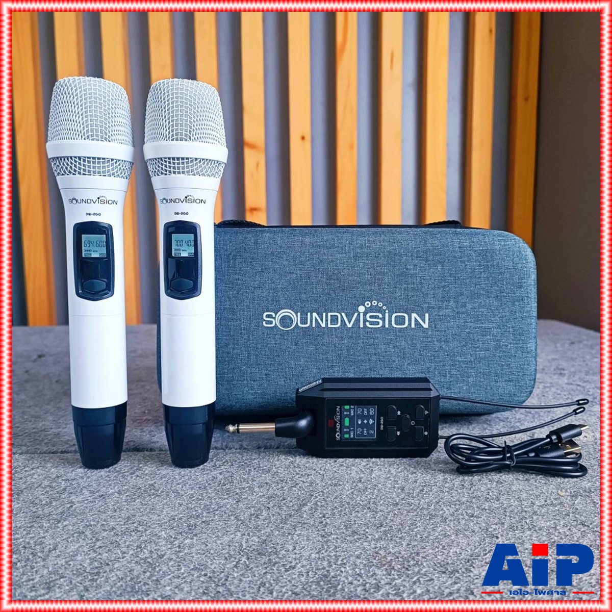 มี 5สี ให้เลือก SOUNDVISION DW-2GO ไมค์ลอยคู่ ดำ / ขาว / ฟ้า / ม่วง / ชมพู / เทา UHF ดิจิตอล ไมโครโฟนไร้สายคู่ DW 2GO DW2GO เอไอ-ไพศาล