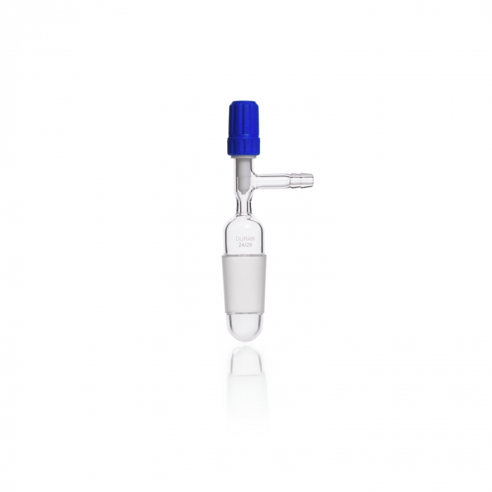 DURAN® Stopcock, with PTFE Spindle, for Desiccator Lids with standard ground joint NS 24/29, 8 mm