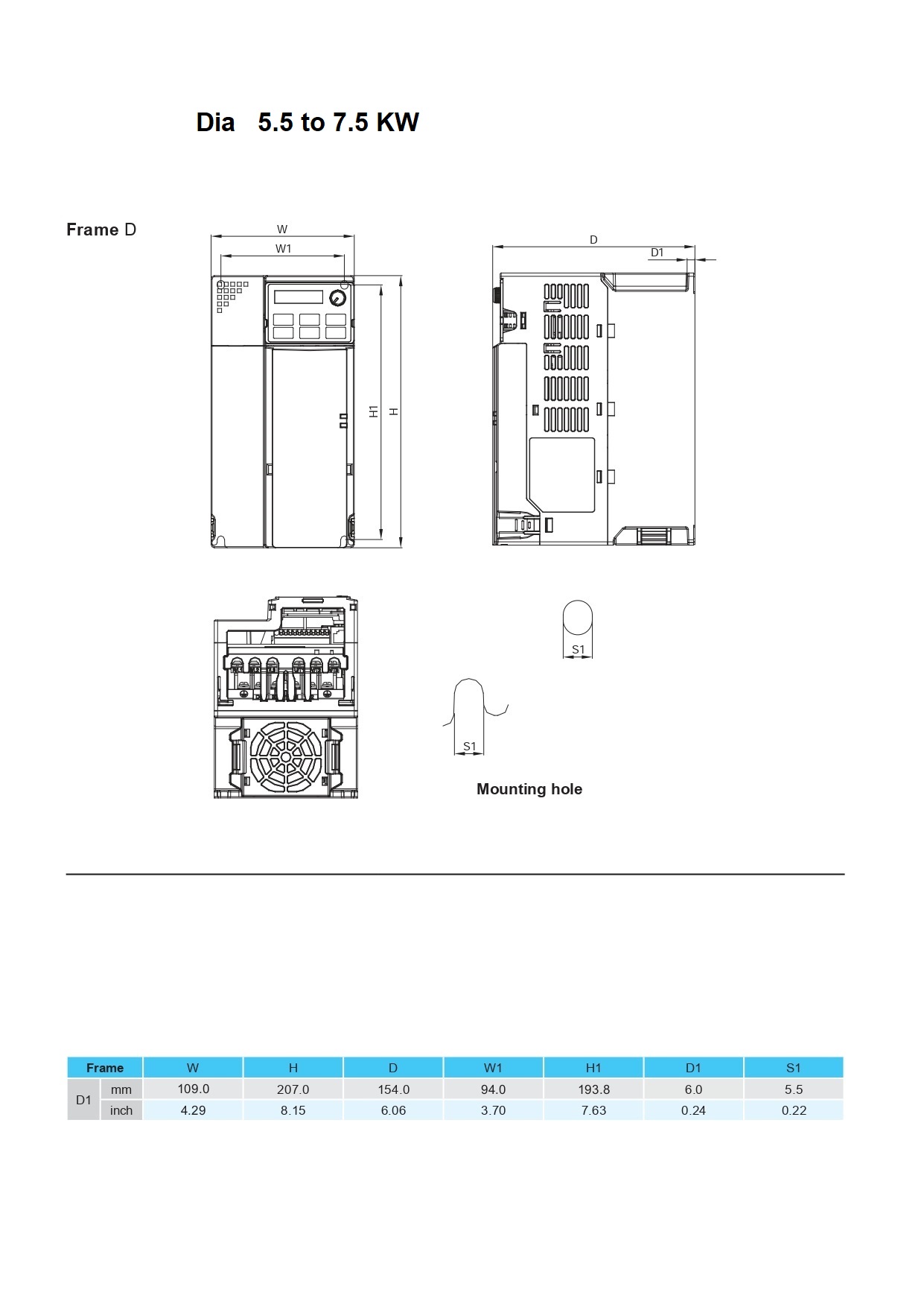 อินเวอร์เตอร์ inverter 7.5kw 10hp 380V