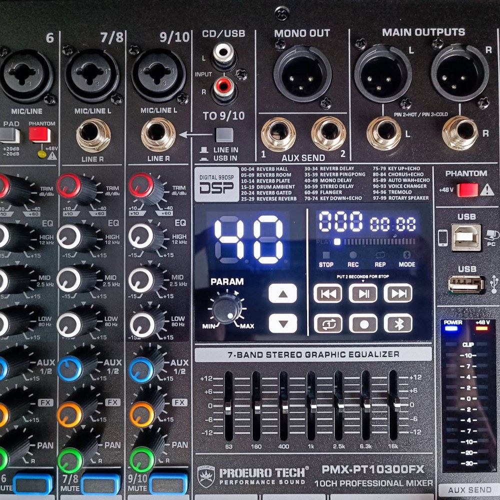 PROEUROTECH PMX-PT10300FX powermixer เพาเวอร์มิกเซอร์ โปรยูโรเทค รุ่น PMX PT10300FX PMXPT10300FX เอไอ-ไพศาล