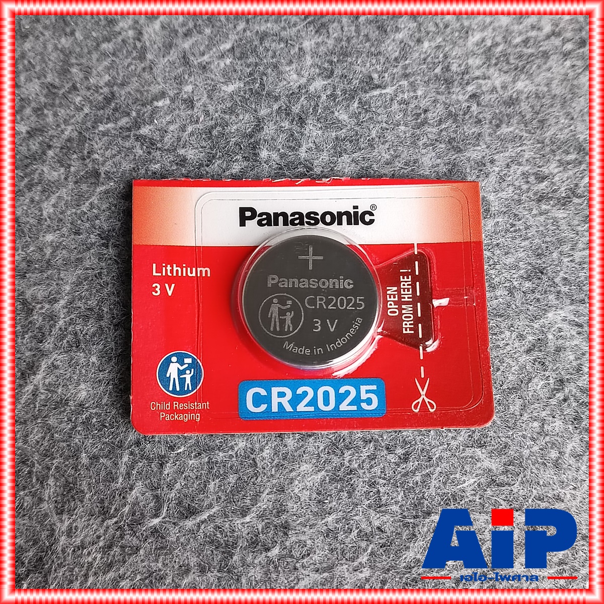 1ก้อน PANASONIC CR2025 ถ่าน ถ่านกระดุม CR 2025 CR-2025 ถ่านกลม ถ่านกระดุม3V เอไอ-ไพศาล +++