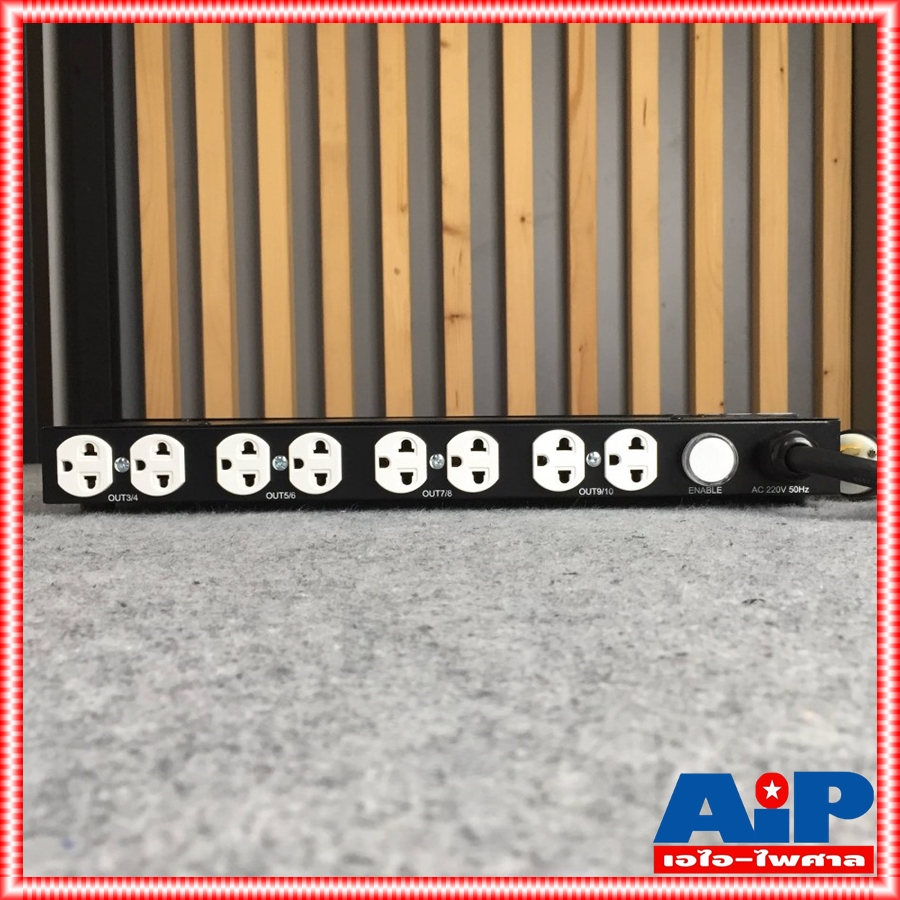 TECHCRON AC802A ปลั๊กไฟ 1U ปลั๊กขาว AC802 จอสีน้ำเงิน AC-802 ปลั๊กไฟใส่แร็ค AC 802 A ปลั๊กไฟภาคสนาม ปลั๊กไฟใช้กับเครื่องเสียง