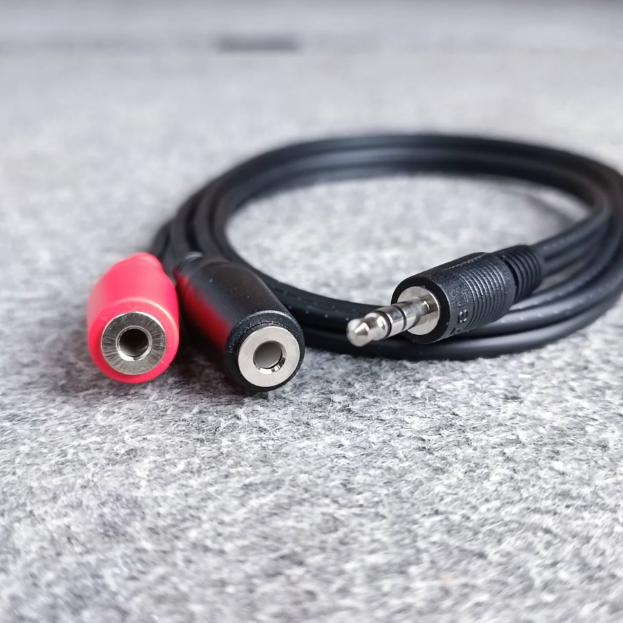 ยาว25เซนติเมตร DYNACOM สาย TR-ST ผู้ ออก TR-ST เมีย x2 J-204 สายทด AUX เอไอ-ไพศาล