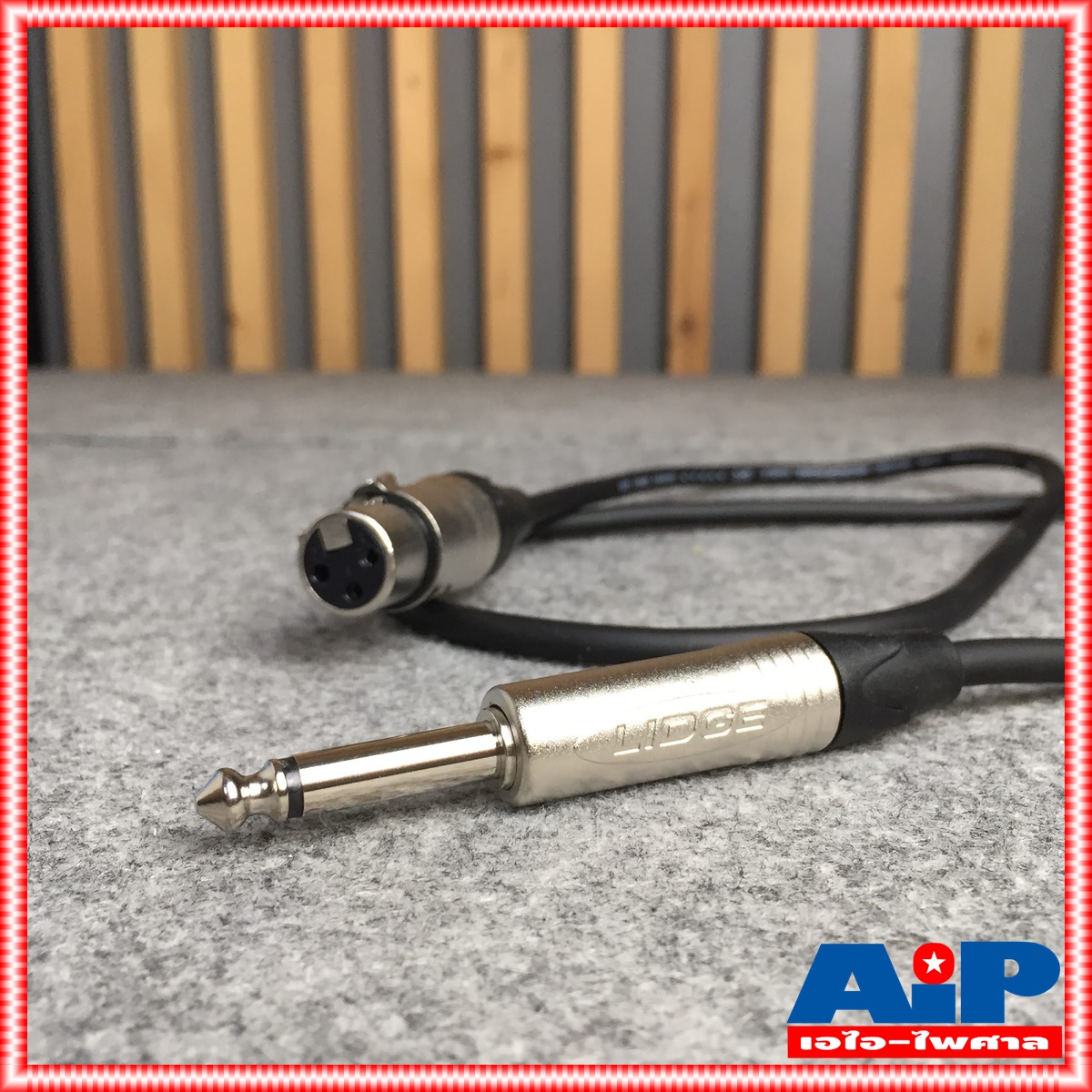สายสัญญาณ XLRเมีย+Phone ยาว 1 เมตร LIDGE YM-381E สาย XLRเมีย-โฟนโมโน YM 381 E CANNON เมีย- Phone mono ym381E เอไอ-ไพศาล