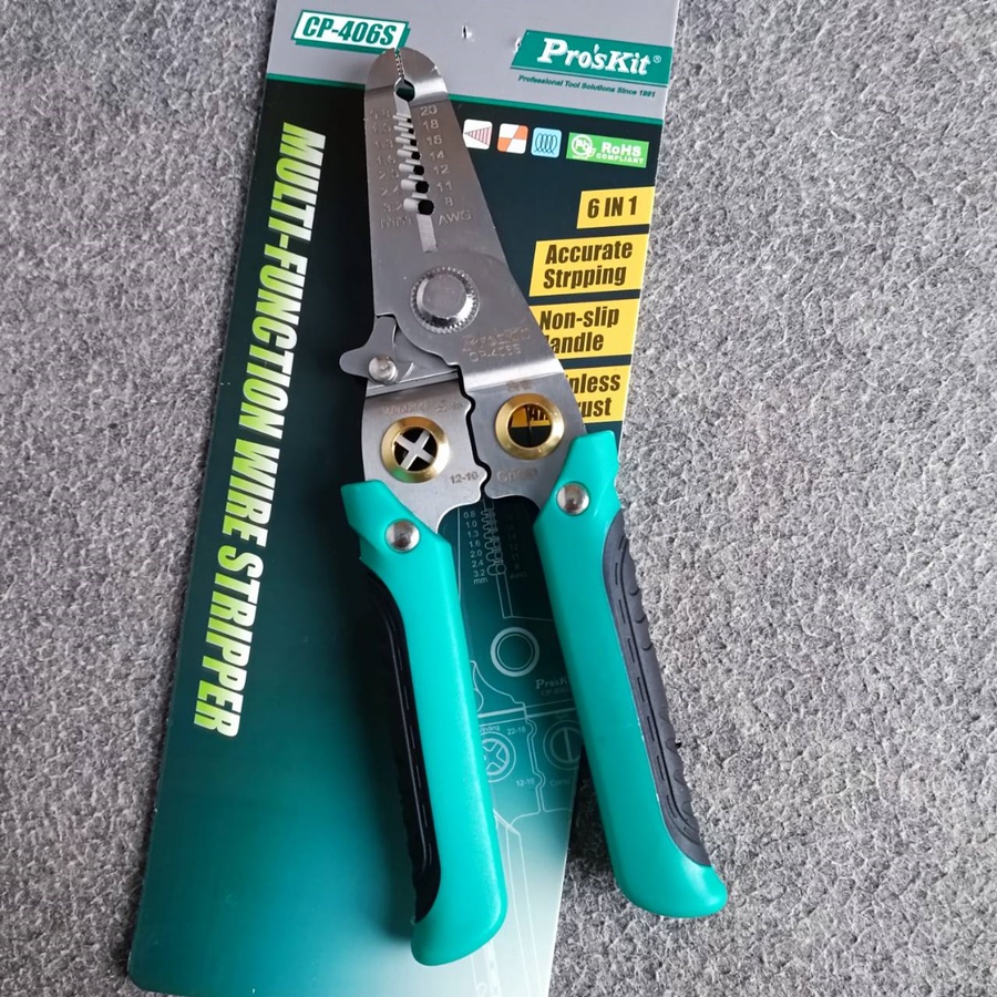 PRO'S KIT CP-406S คีมปอกสายไฟ 6in1 คีม คีมปอกสายไฟอเนกประสงค์ CP406S CP 406S เอไอ-ไพศาล