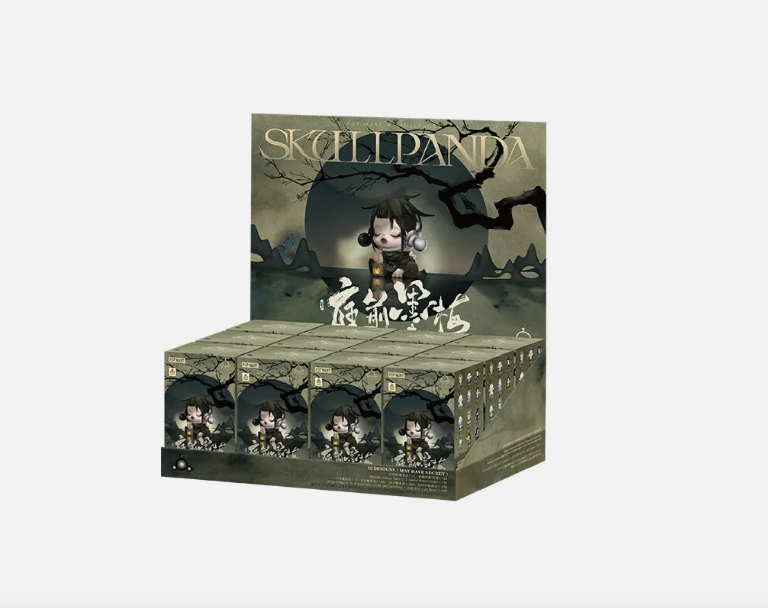 ของแท้ Pop Mart Skullpanda The Ink Plum Blossom Series Figures Confirmed Blind Box ยกเซ็ท