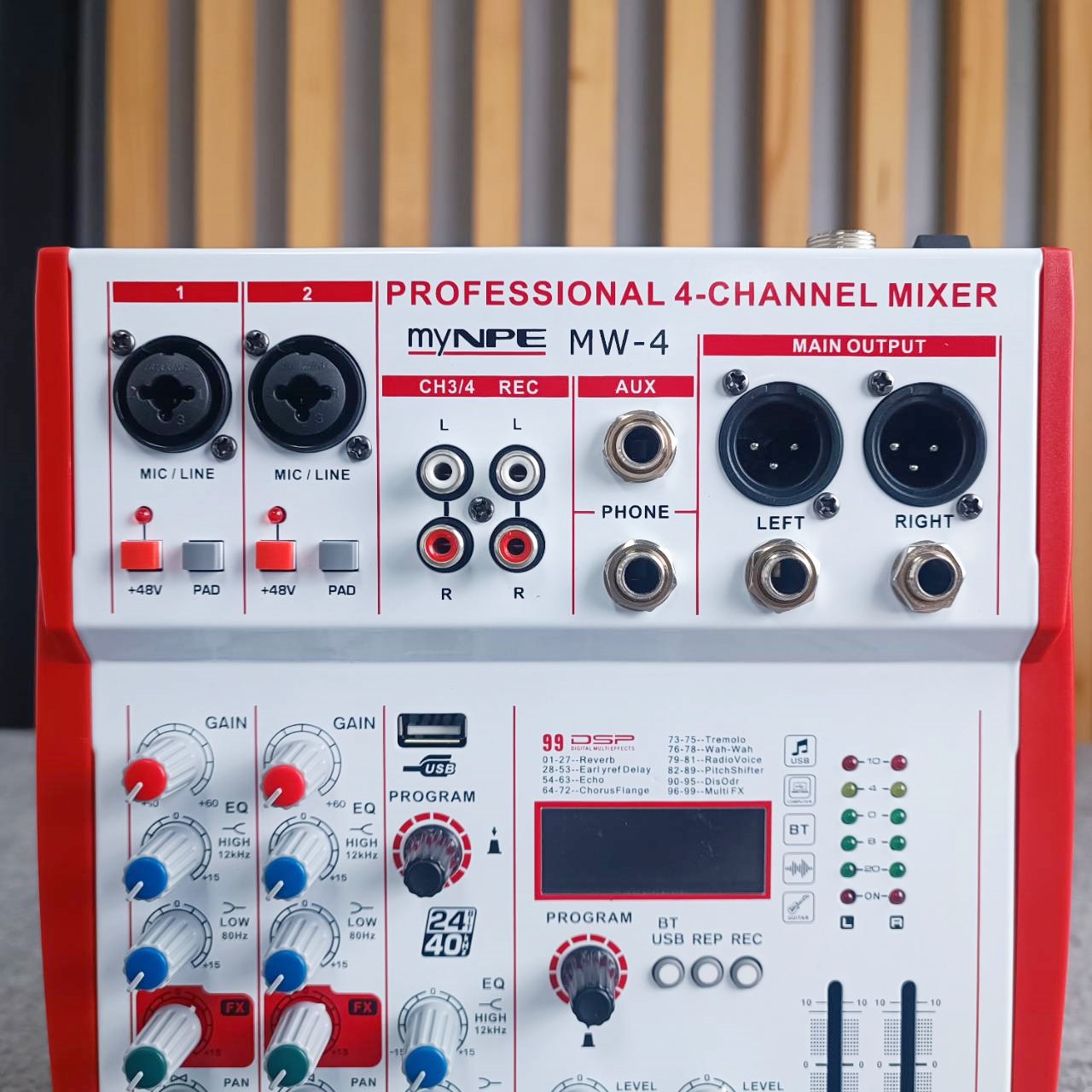 MYNPE MW-4 MIXER มิกเซอร์ 4 แชนแนล มิกซ์ เครื่องผสมสัญญาณเสียง MW4 MW 4 เอไอ-ไพศาล