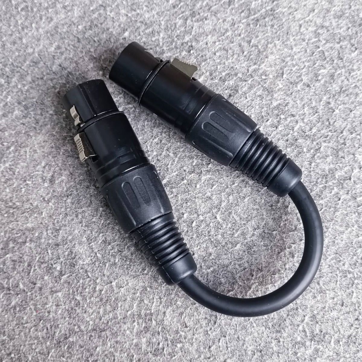 1เส้น ยาว15ซม. สายJ.XLRออกJ.XLR J021 dynacom 15เซน สีดำ เมีย-เมีย สายทด สายสัญญาณ CANNON เมีย-เมีย สายบาลานซ์ เอไอ-ไพศาล