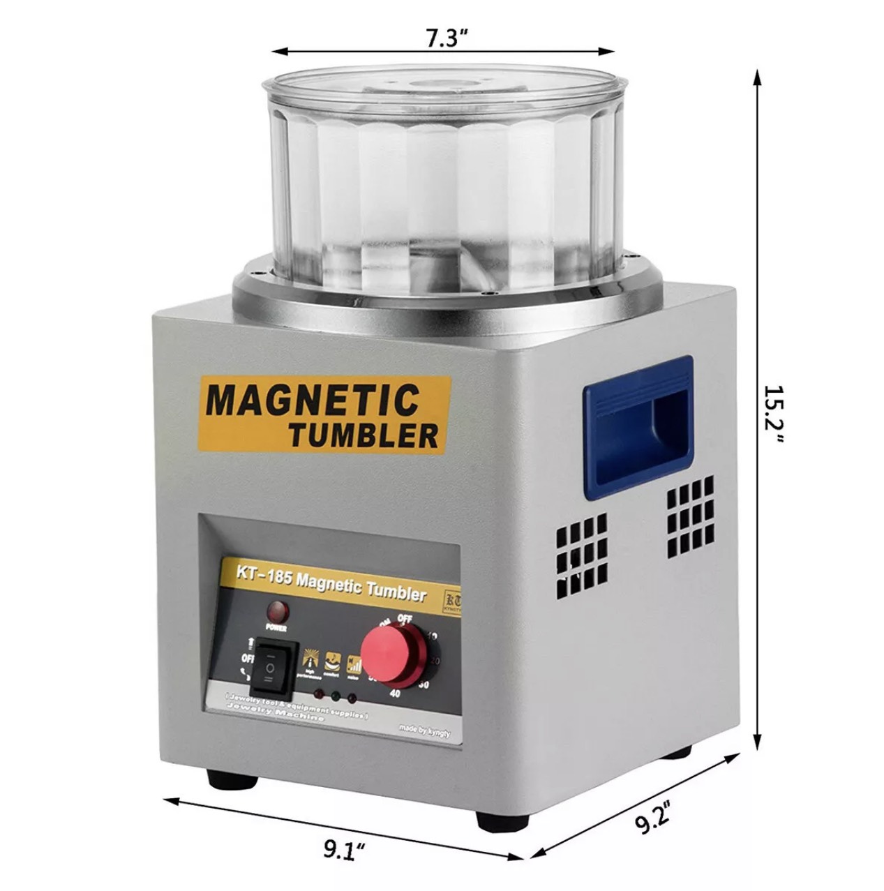 เครื่องร่อนเข็มแม่เหล็ก เครื่องร่อนเข็ม ใช้ร่อน เครื่องเงิน ทอง ทองเหลือง ฯลฯ Magnetic Tumbler KT-185