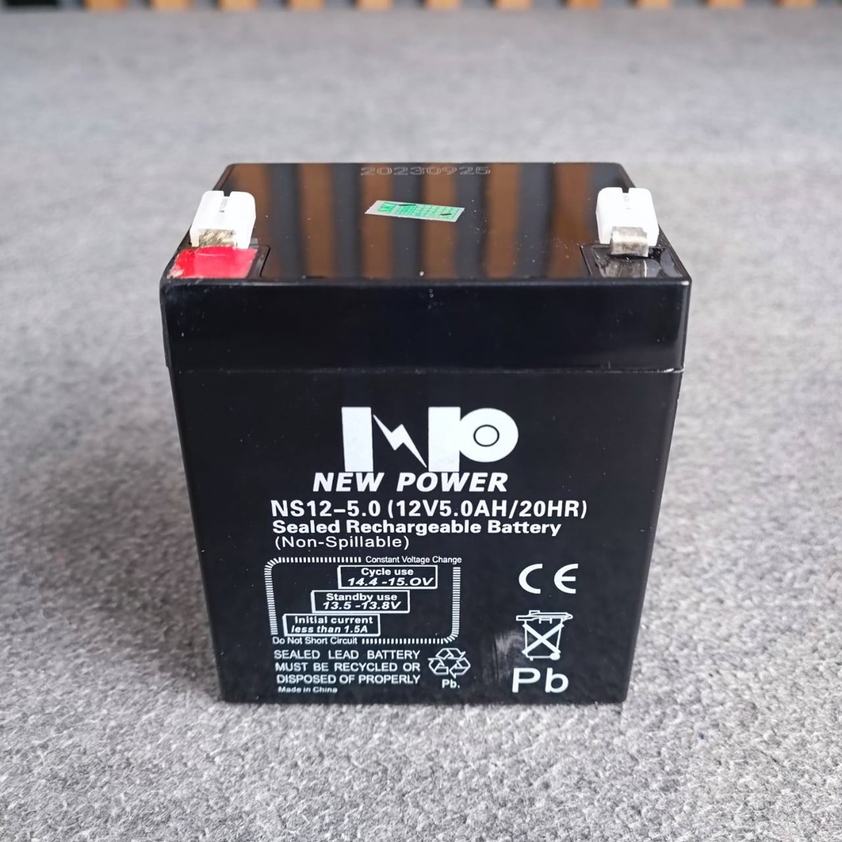 NEW POWER 12V 5AH แบตเตอรี่แห้ง แบตเตอรี่ UPS 5A Battery แบตสำหรับสำรองไฟ แบตUPS แบตเตอรี่UPS เครื่องสำรองไฟฉุกเฉิน เอไอ-ไพศาล
