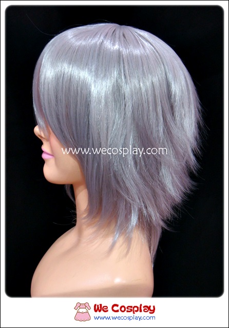 วิกผมคอสเพลย์ สีเทา ทรงซอยสไลซ์สั้น Short Grey Cosplay Wig ไหมทนร้อน