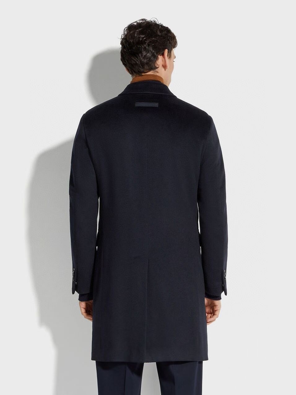 เสื้อโค้ท Ermenegildo Zegna Black Cashmere Double Breasted Coat สินค้าใหม่ ของแท้