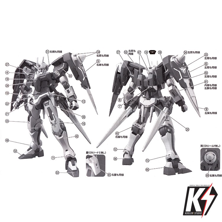 Waterdecal EVO MG OO Raiser #ดีคอลน้ำสำหรับติดกันพลา กันดั้ม Gundam พลาสติกโมเดลต่างๆ