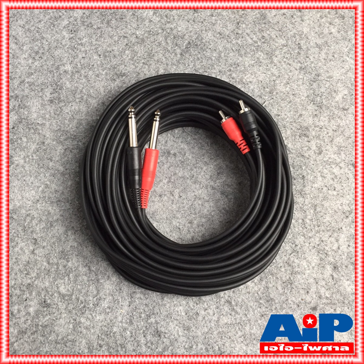 10เมตร DYNACOM J015-9 สาย P.RCAx2-P.MICx2 ความยาว 10เมตร ไดน่าคอม สาย RCA x2 ออก PHONE x2 10M สายอาร์ซีเอ ออก ไมค์ x2