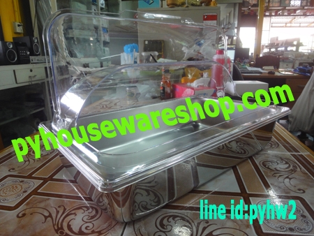 ฝาครอบใส,ฝาครอบอะคริลิคใสแบบแบบได้90องศา1ข้าง,ฝาใสโชว์อาหาร