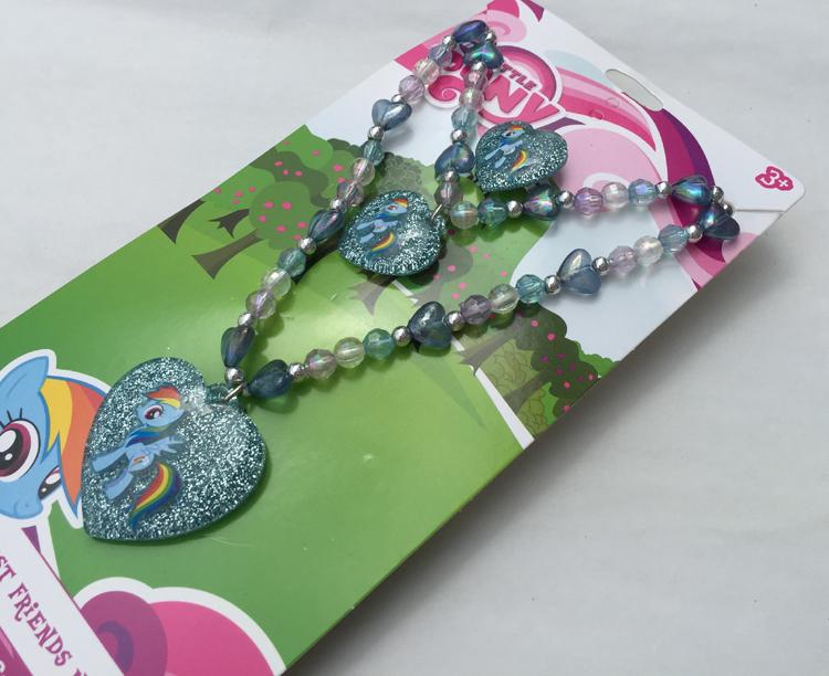 HCH19 เครื่องประดับเด็กการ์ตูน ชุดสร้อยคอ สร้อยข้อมือ แหวน แพ็คละ