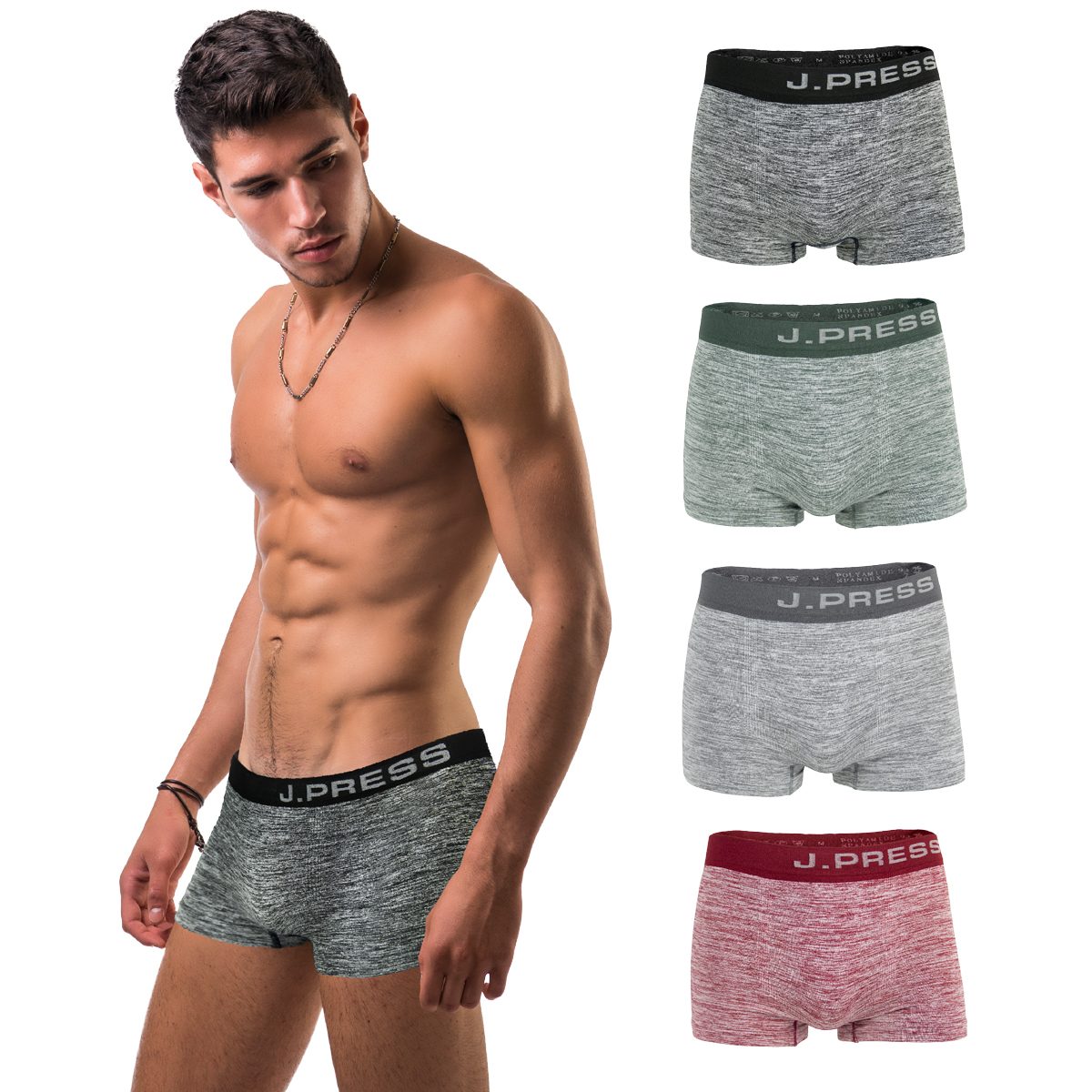 J.Press กางเกงในชาย ขาสั้น Seamless เจเพรส รุ่น 8246 จำนวน 1 ตัว/แพ็ค
