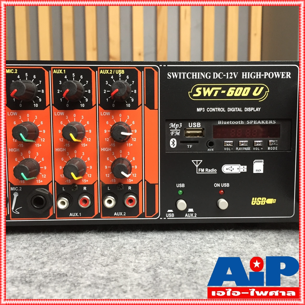 MUSIC SWT-600USB/บลูทูส แอมป์ DC12V SWT 600 SWT600 แอมป์12V เครื่องกระจายเสียงติดรถยนต์ แอมป์ติดรถยนต์ เอไอ-ไพศาล