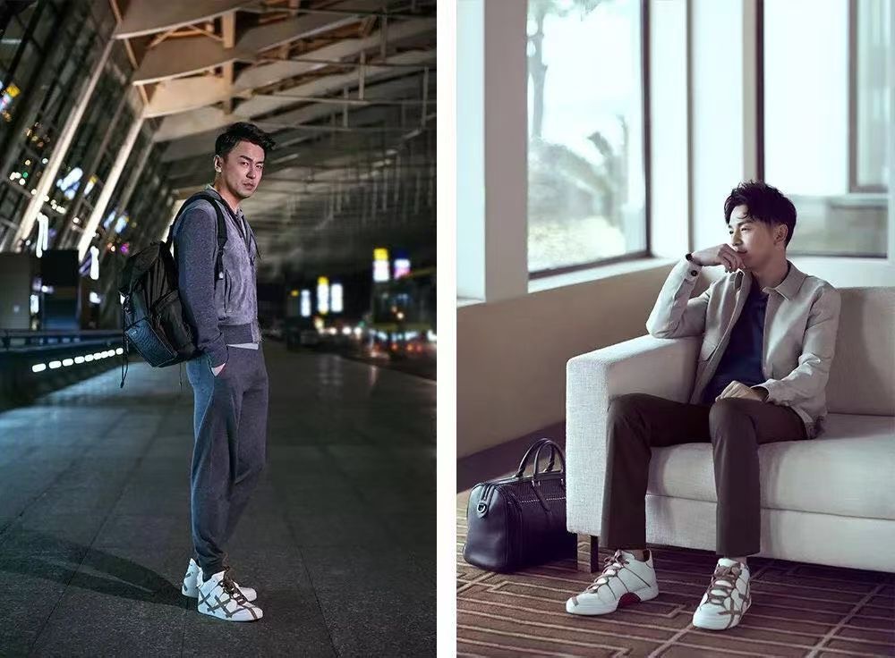 **do**รองเท้าผู้ชาย Zegna Leather Tiziano Sneakers บู้ทสั้น มี 2 สี สินค้าใหม่ ของแท้