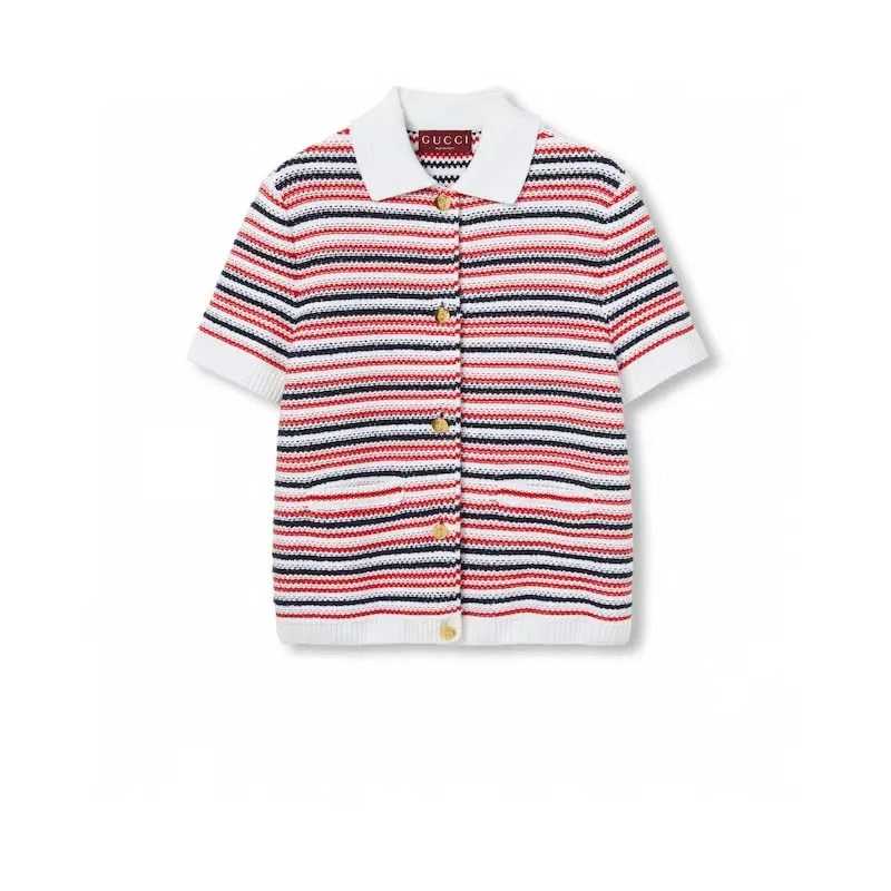 ** do** เสื้อกันหนาว Gucci FINE WOOL POLO TOP สินค้าใหม่ ของแท้